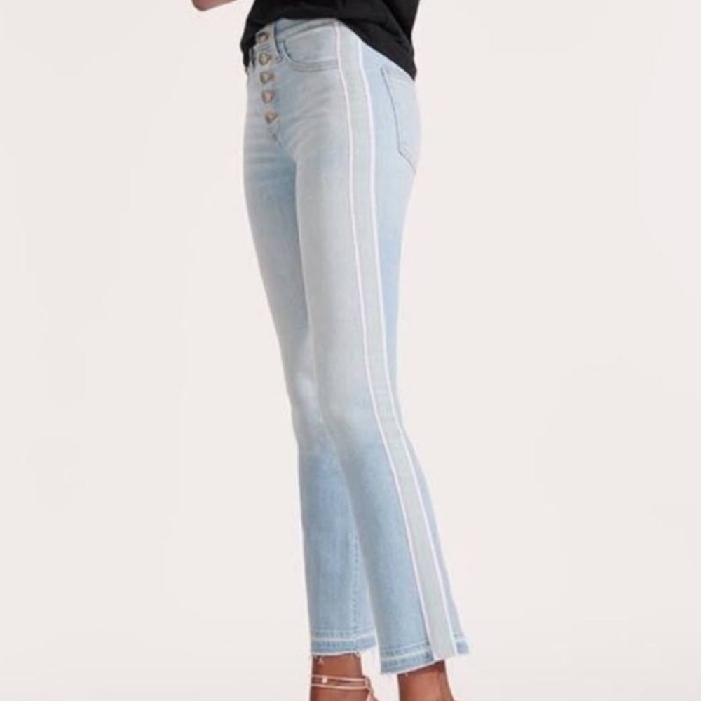 Veronica beard baby boot tuxedo stripe jeans